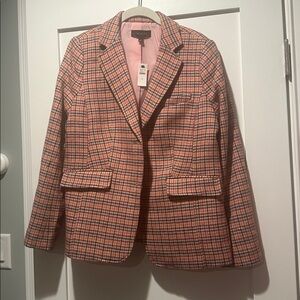 Talbots Women's Vibrant Plaid Blazer Size 8
